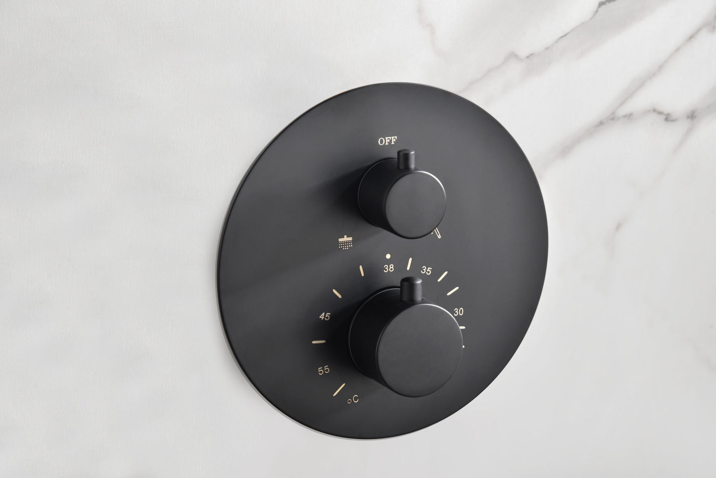 Thermostatische douche-inbouwset Monza matzwart