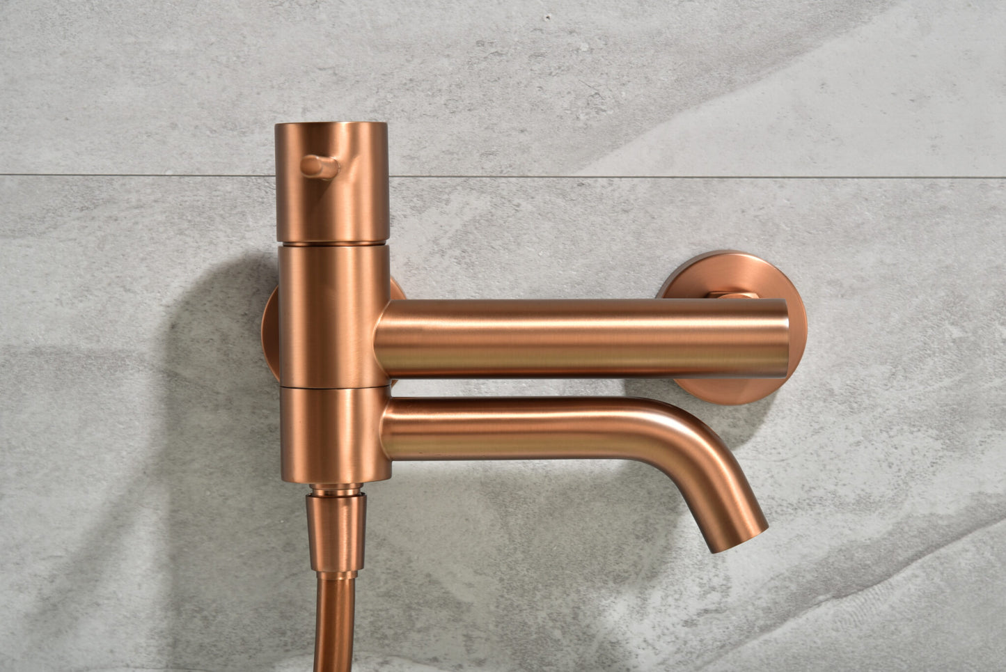 Eengreepsbad/douchekraan Monza geborsteld roségoud