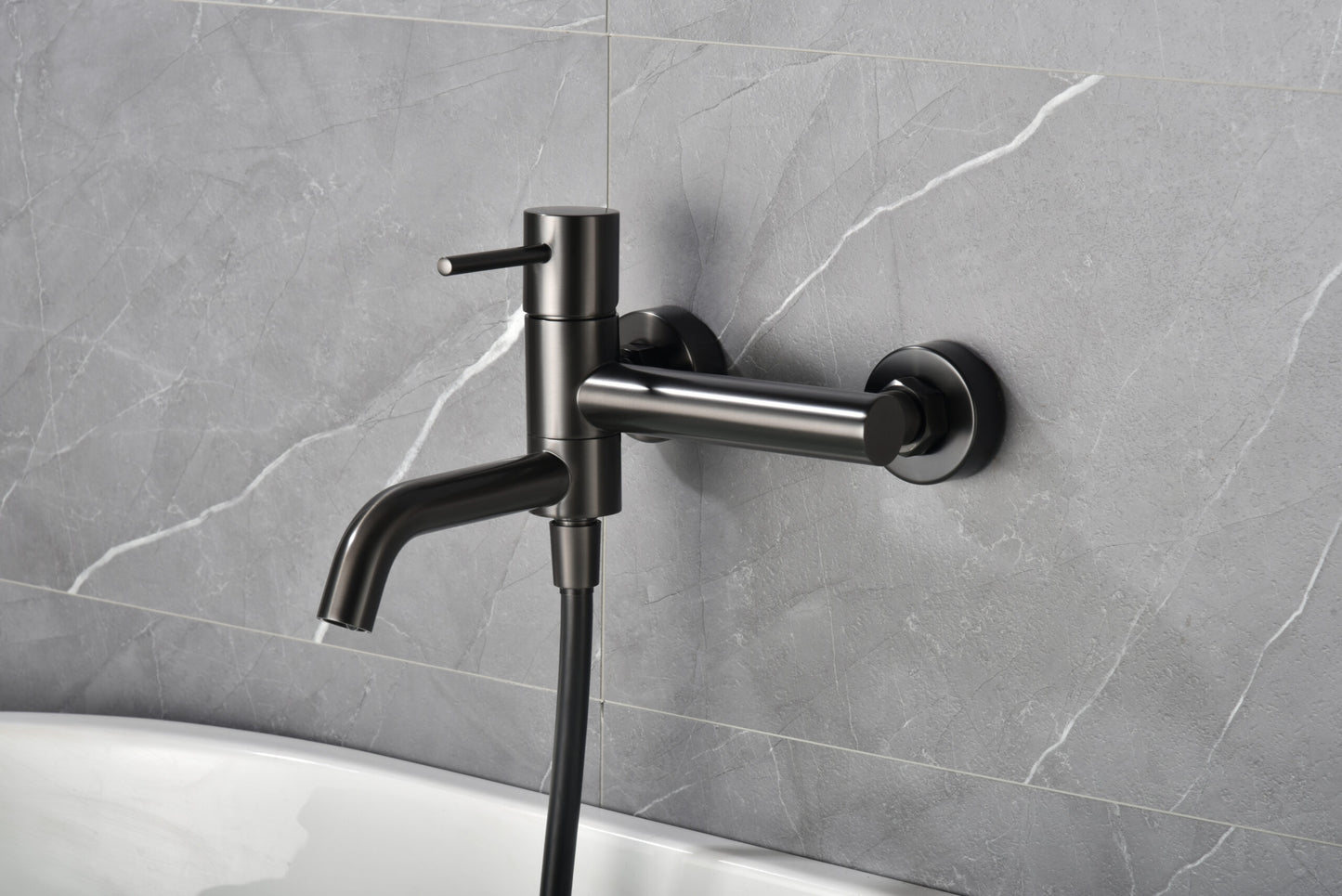 Eengreeps bad/douche Monza black gun metal