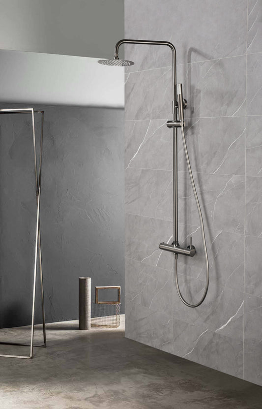 Eengreepsdoucheset Monza black gun metal