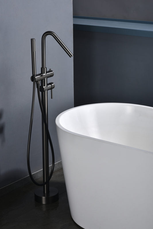 Corcega vrijstaande badkraan in zwart gun metal