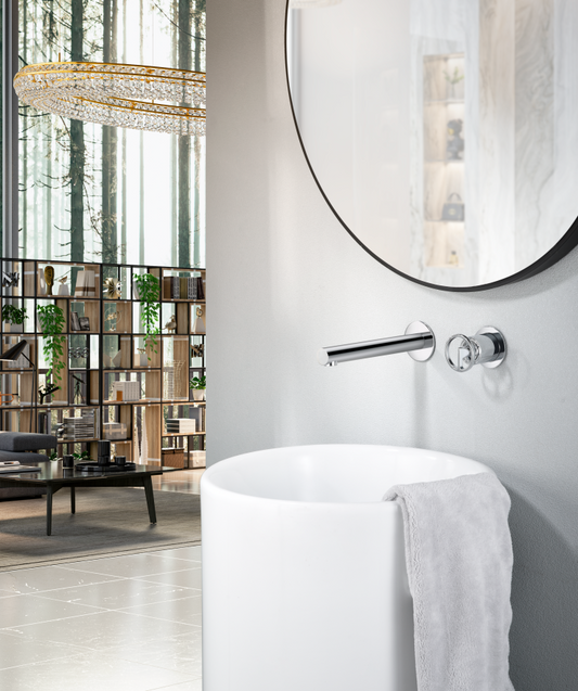 Eengreeps wastafelmengkraan Olimpo voor inbouw