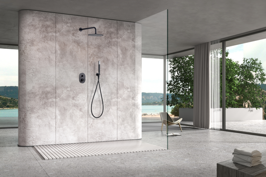 Inbouwdoucheset Olimpo matzwart