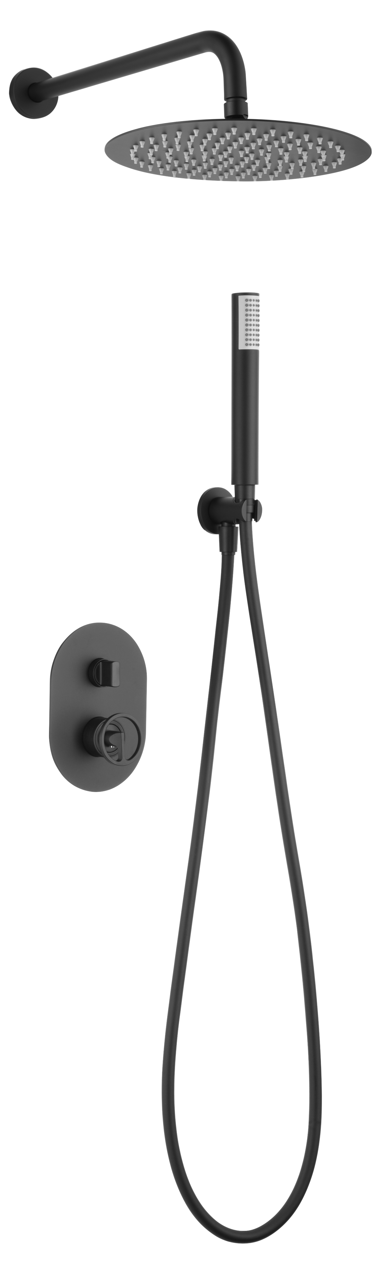 Inbouwdoucheset Olimpo matzwart