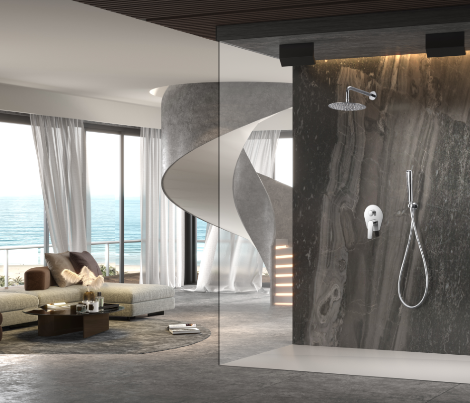 Eengreeps inbouwdoucheset Delos