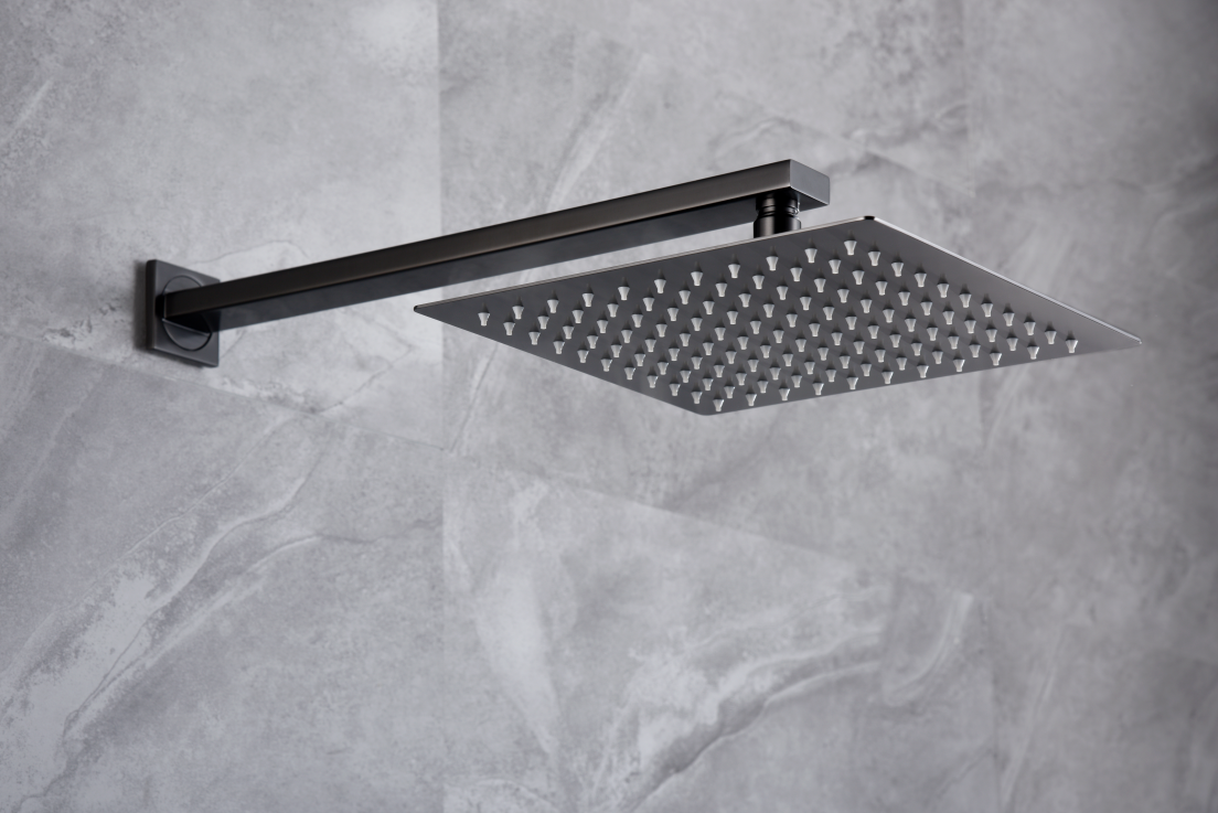 Inbouw eengreeps doucheset Pisa black gun metal