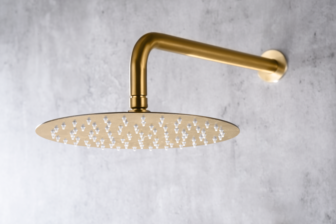 Thermostatische inbouwdoucheset Assen geborsteld goud