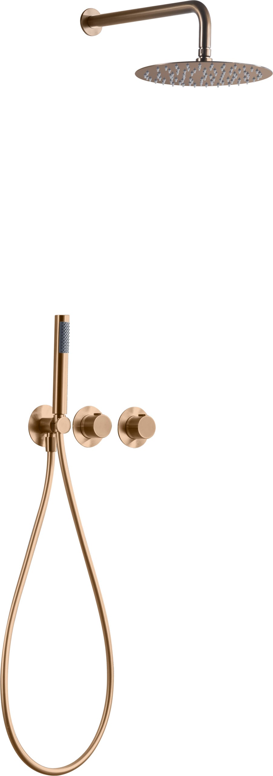 Thermostatische inbouwdoucheset Assen geborsteld roségoud