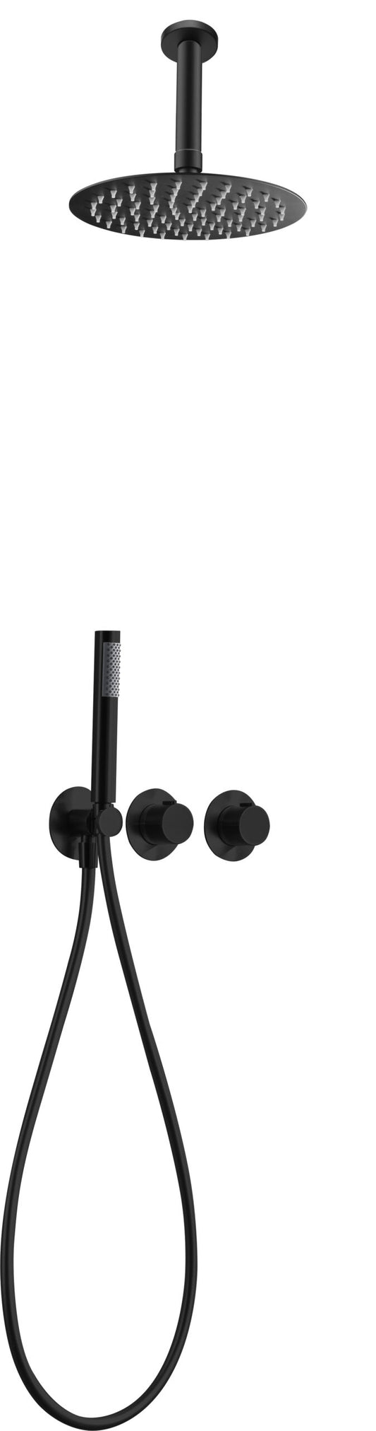 Thermostatische inbouwdoucheset Breda matzwart