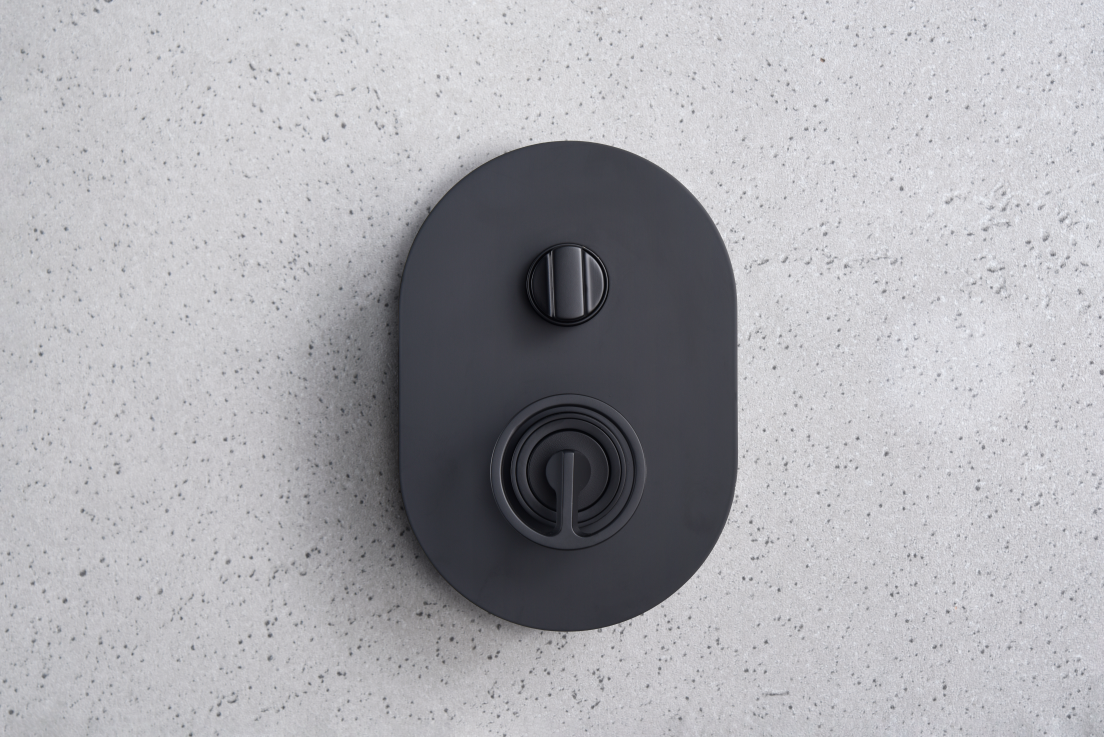 Inbouwdoucheset Vesubio matzwart