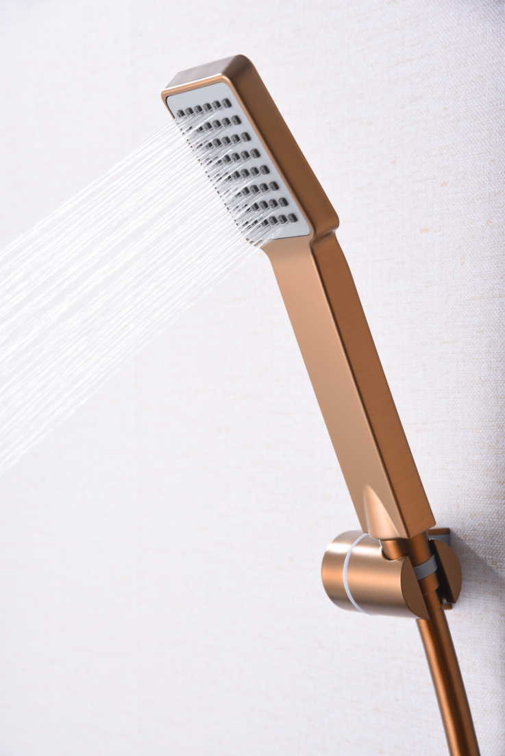 Eengreeps douchemengkraan Pisa geborsteld roségoud